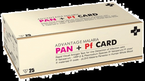 ADVANTAGE MALARIA PAN +Pf CARD 25test pack