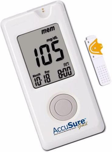 Accusure Gold Glucometer with 10 strips free