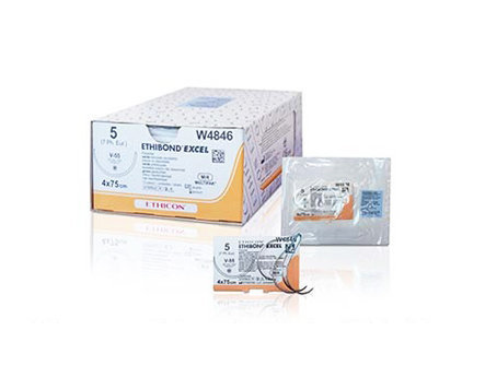 Ethicon Ethibond Sutures USP 5, 1/2 Circle Tapercut - W4846