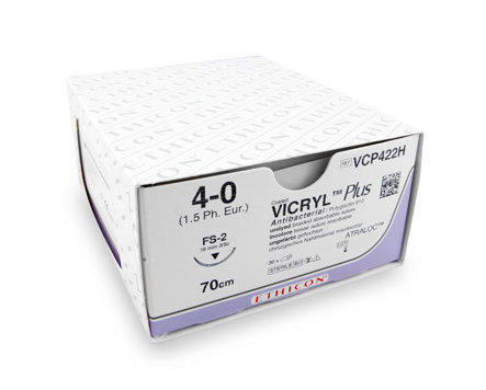 Ethicon Vicryl Plus Sutures USP 1, 1/2 Circle Round Body VP 2350