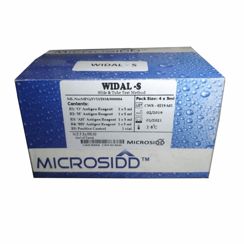 Widal test Kit 4x5ml Slide test Microsidd