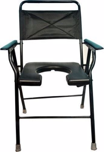 delux Black pvcommode chair with pot Commode