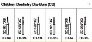 ORO FG CHILDREN DENTISTRY DIAMOND BURS (CD) SERIES