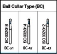 ORO FG DIAMOND BURS BALL COLLAR TYPE (BC) SERIES