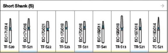 ORO FG SHORT SHANK DIAMOND BURS